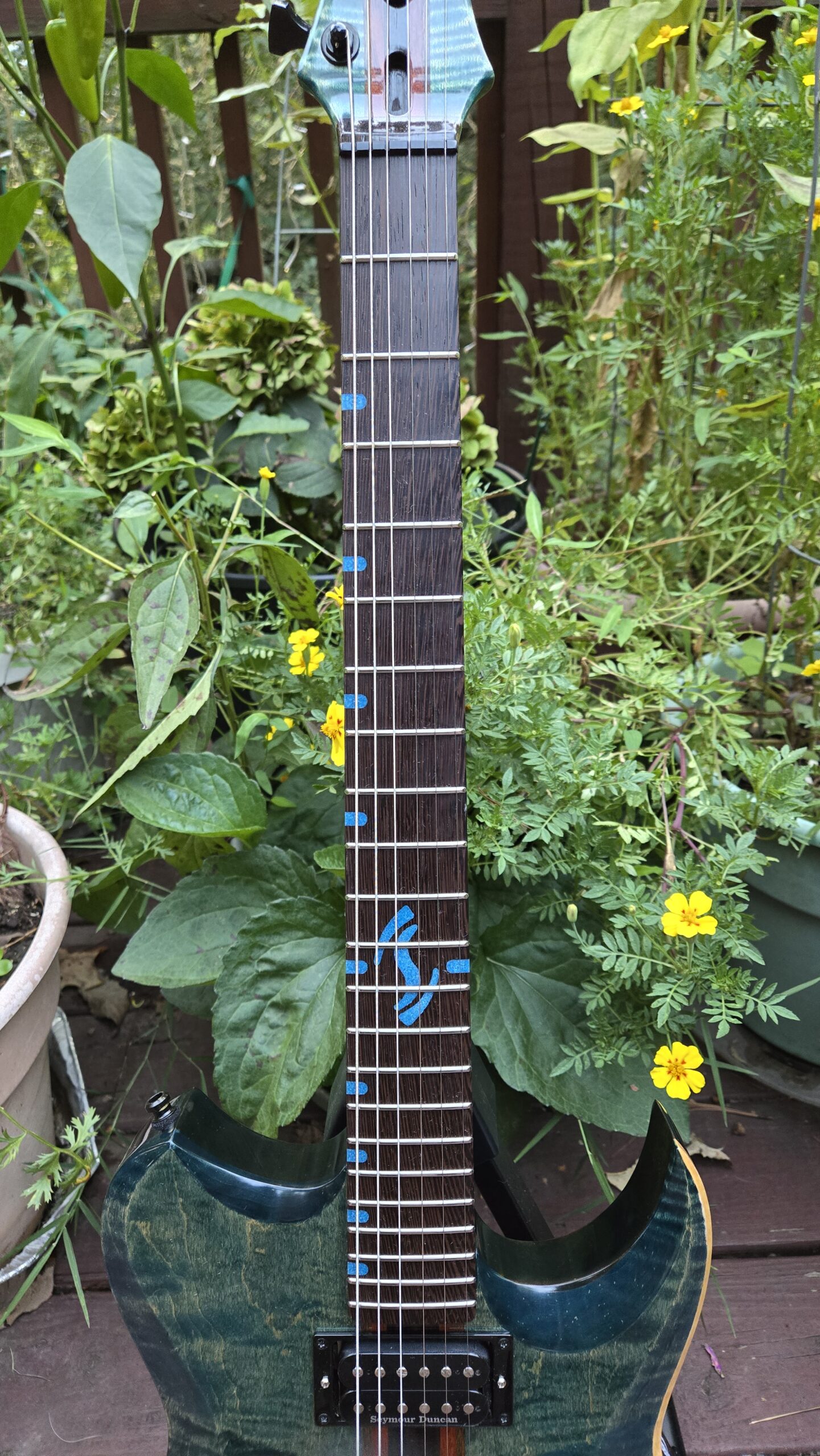 Severin ST1 Blue Flame Electric Guitar - Image 4