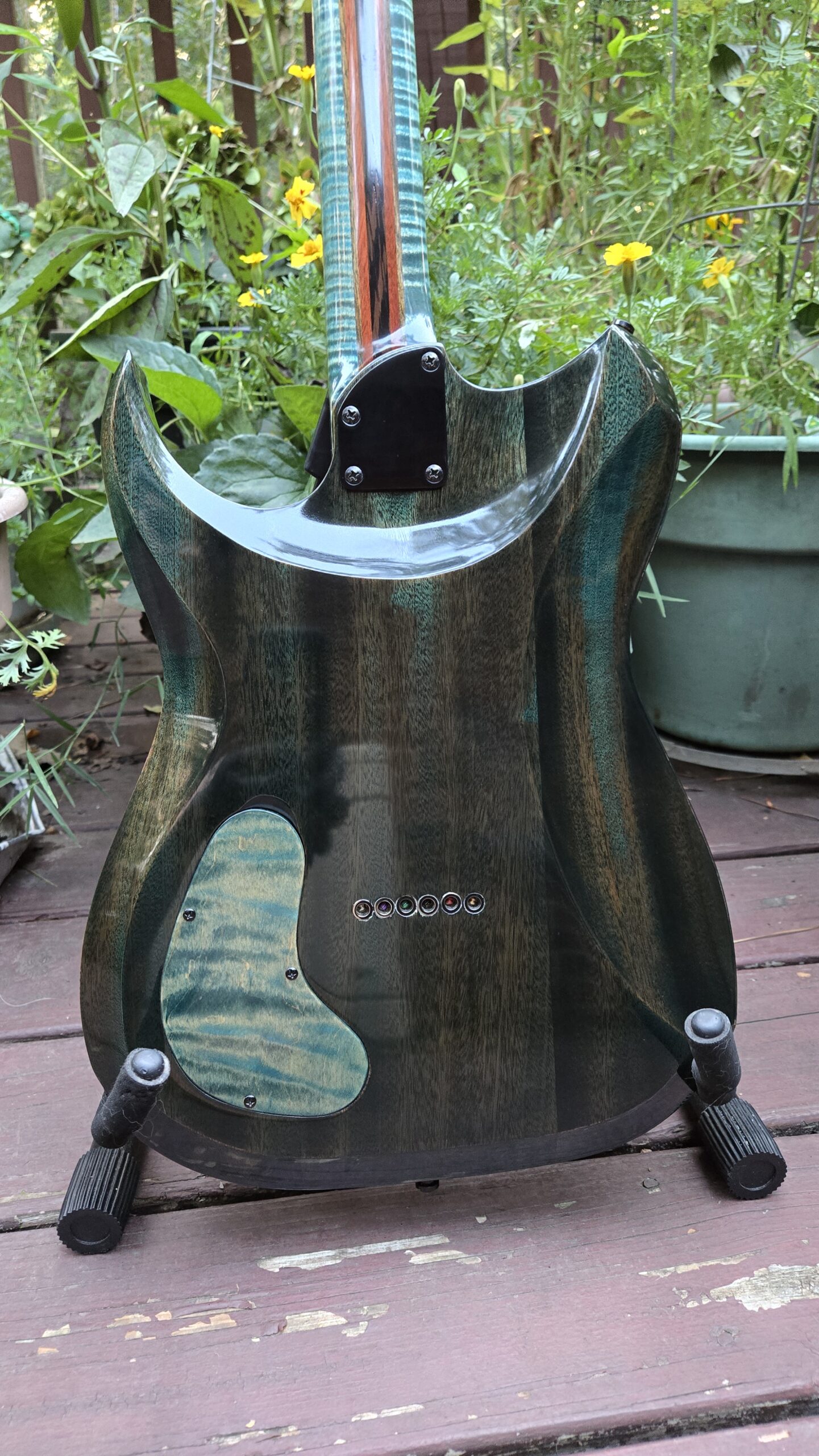 Severin ST1 Blue Flame Electric Guitar - Image 7