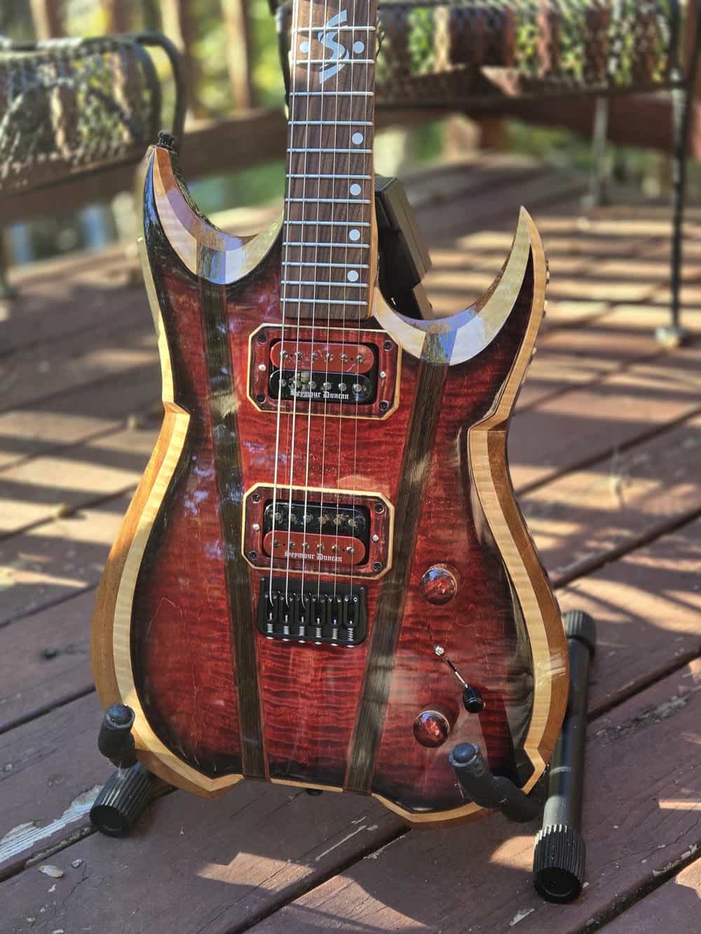 Rogue Electric Guitar - Red Black Flame Maple - Image 23