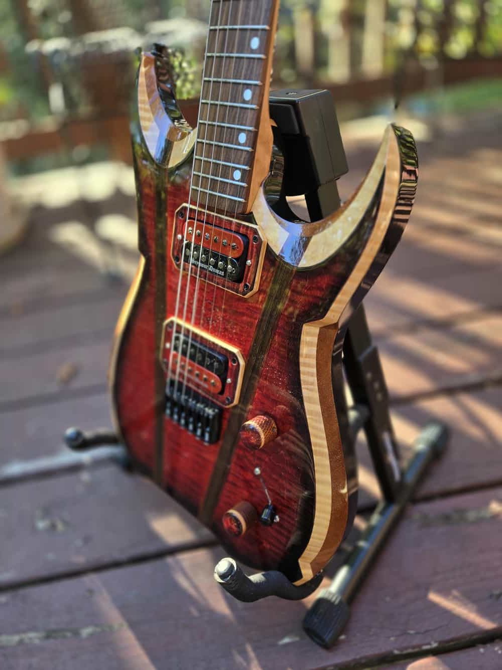 Rogue Electric Guitar - Red Black Flame Maple - Image 4